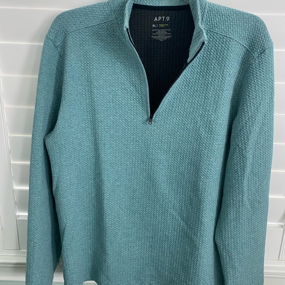 Apt. 9 Men's Teal Zip-Up Sweater